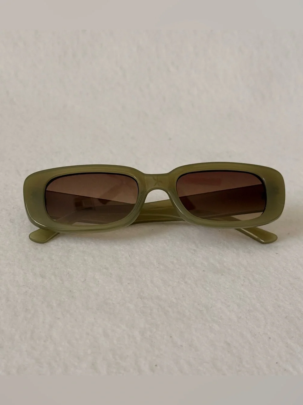Urban Outfitters Sausalito Rectangle Sunglasses in Olive Green One Size